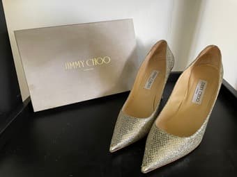 Jimmy Choo Gold Heels (41) 1