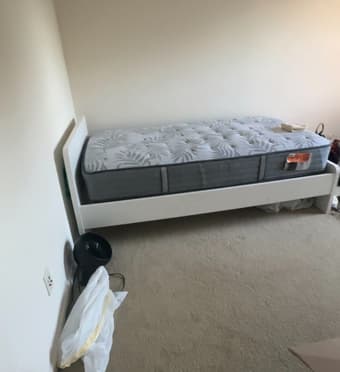White bed frame twin - ikea slakt 1