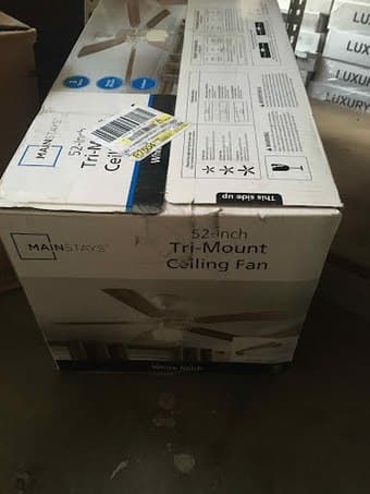 Mainstays 52" Tri-mount ceiling fan 1