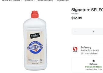 Charcoal lighter fluid(New, orig.13USD) 1