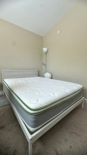 IKEA full size bed frame + mattress 1