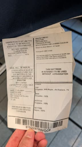 Queen-size bed mattress from MattressFirm - 10" thick 3