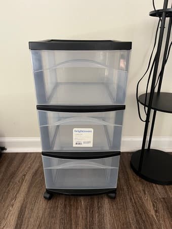 3 drawer cart black 1
