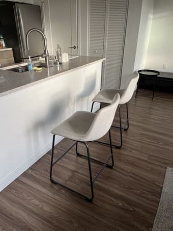 Modern Upholstered Counter Stools (Set of 2) – Marshall’s 1