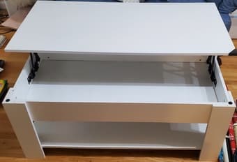 Foldable coffee table with storage space 2