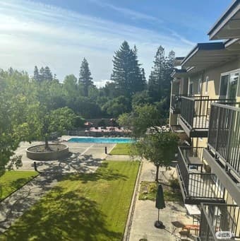 A bedroom in a 1B1B at Oak Creek Apartments is available 1