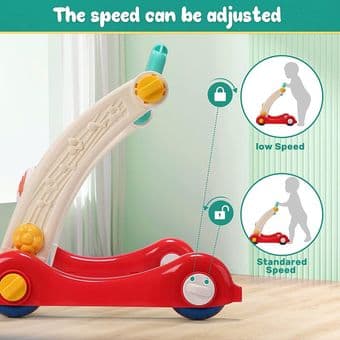 JoyStone 4 in 1 Baby Gym Play Mat&Baby Learning Walker, Baby Activity 4