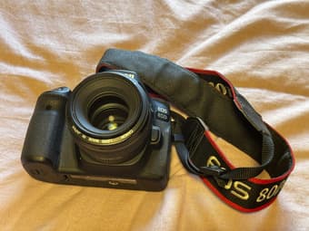 Canon 80D with 2 prime lenses 1