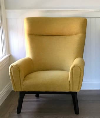 Oversized Cozy Accent/Reading Chair (Mustard yellow, lightly used) 1