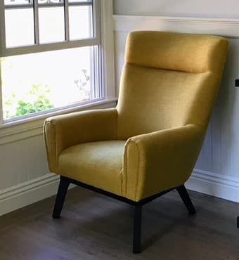 Oversized Cozy Accent/Reading Chair (Mustard yellow, lightly used) 2