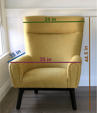Oversized Cozy Accent/Reading Chair (Mustard yellow, lightly used) 3