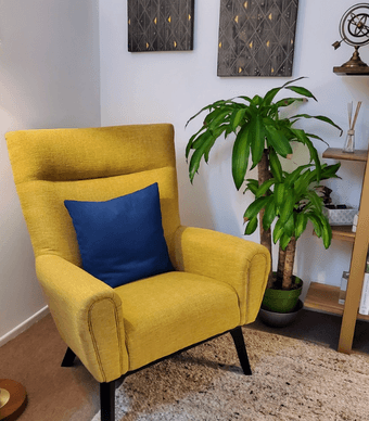 Oversized Cozy Accent/Reading Chair (Mustard yellow, lightly used) 4