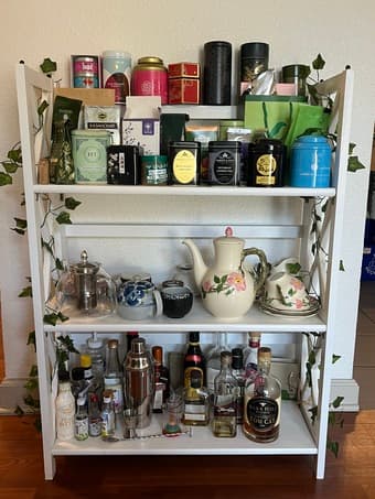 3-tier solid wood foldable shelf 3