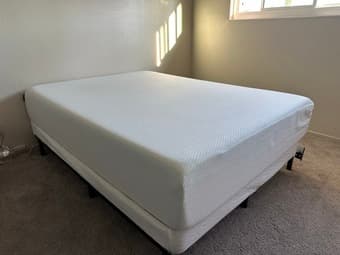 Selling 12" Full-sized Mattress, Bed Frame and Mattress Box 1