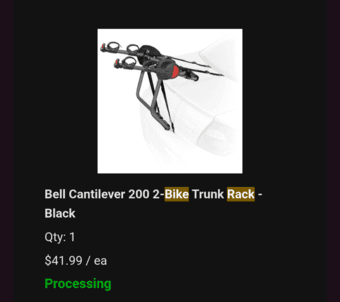 Bike for sale + bike rack 3