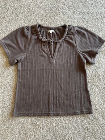 Madewell Brown Knit Shirt Xs 1