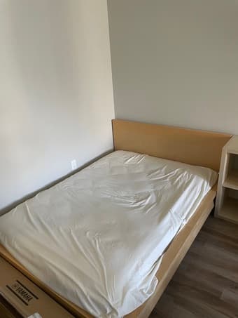 IKEA MALM Queen size bed frame & mattress 2