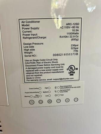 Whynter ARC-12SD A/C – Only Used 3 Months in EV  – Top Rated – $225 4