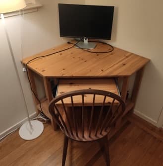 Corner Office Table + Chair. Pick-up in Menlo Park before July 29 1