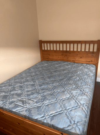 Queen Bed Frame and Mattress 1
