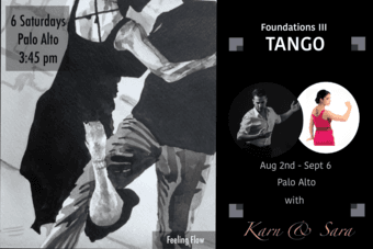 Tango Foundations–III(for advance beginners): Six Saturdays, Palo Alto 1