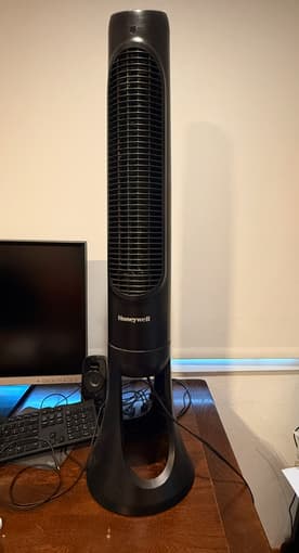 Honeywell - QuietSet Oscillating Whole Room Tower Fan HYF290B - Black 2