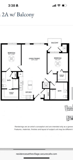 Master Bedroom in 2B/2B in safe, quiet apartment, Mountain View 1