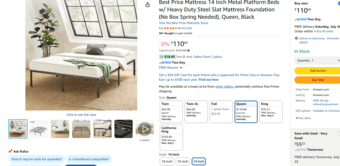 Heavy duty steel bedframe 1