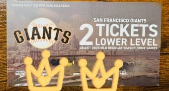 two tickets for San Francisco Giants 1