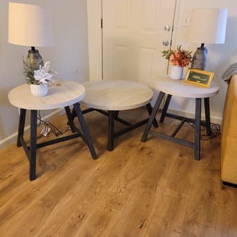 Center table and two adjacent coffee tables 1