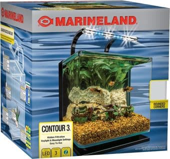 Top 10 -Brand New (Unopened) - Marineland Contour 3 Aquarium Kit 3 Gal 4