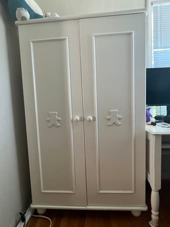 Twin XL bed and children wardrobe 2