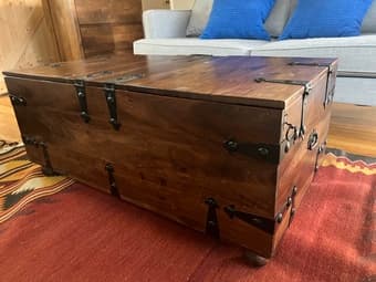 Wooden Trunk Coffee Table 1