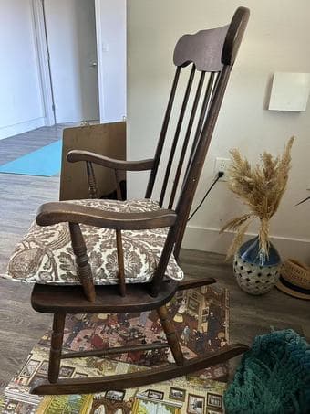 Wooden Rocking Chair for only $25 1