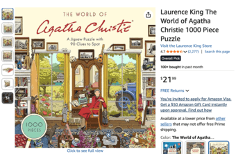 Agatha Christie Puzzle Duo – 2000 Pieces of Fun for only $8 2