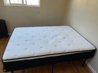 Wayfair full size mattress and Amazon bed frame 2