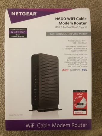 WIFI cable modem router & free ethernet cables 1