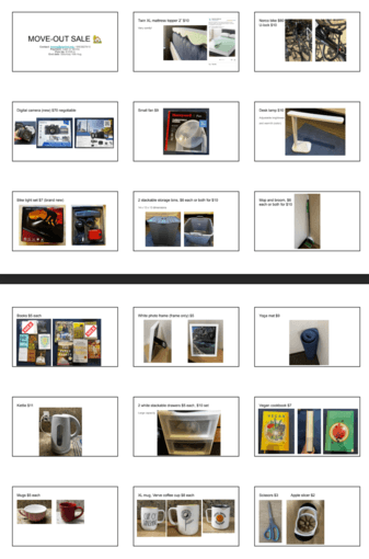 discounted + items added: MOVING SALE 1