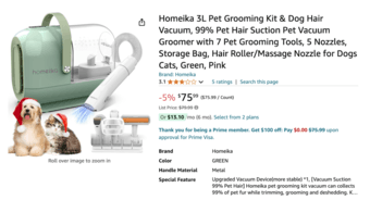 Pet grooming/vacuum kit 1