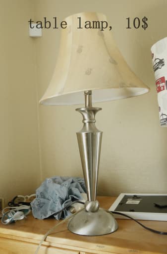 bedside cabinet, speaker, table lamp 3