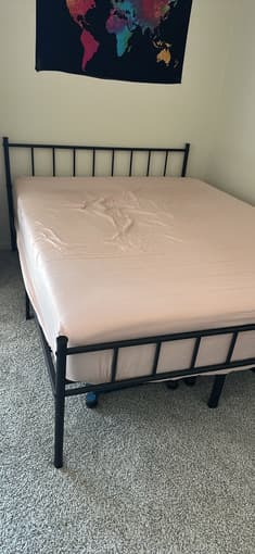 Black metallic bed frame 2