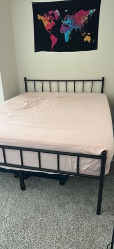 Black metallic bed frame 3