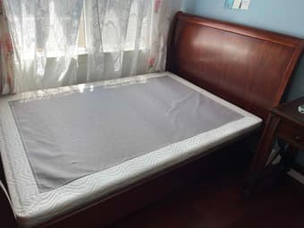 Solid wood full size bed for sale 1