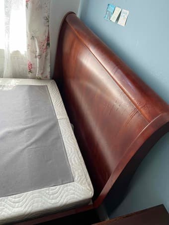 Solid wood full size bed for sale 3