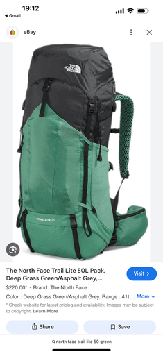 BEST BACKPACKING PACK - Northface Trail Lite 50L 2