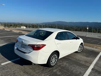 2019 Toyota Corolla LE, 45K, single owner, white 3