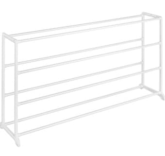 Whitmor 4-Tier White Shoe Rack 1