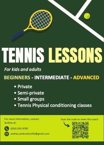 Tennis classes 1