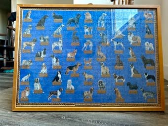 Free frame and dog puzzle 1