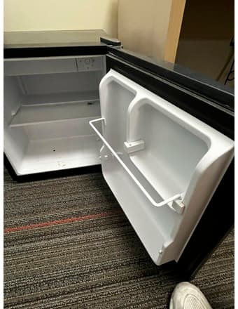 Selling mini fridge $100, pickup at Varian 2